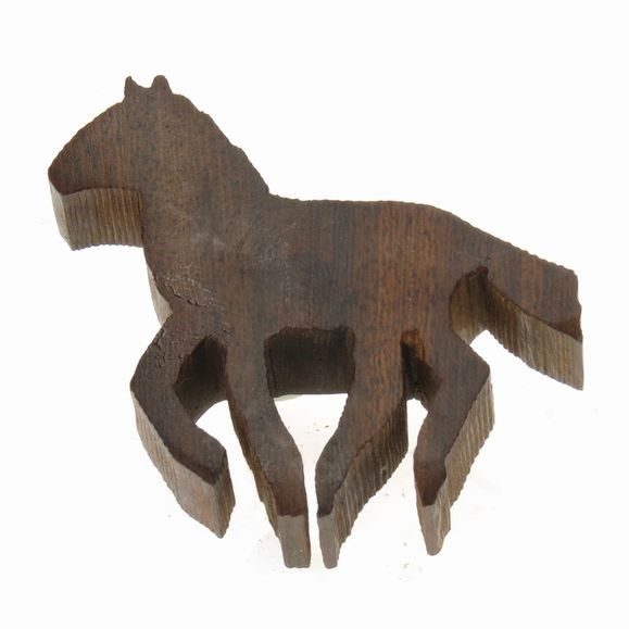 Horse Silhouette Magnet - Ironwood Carving  |  EarthView