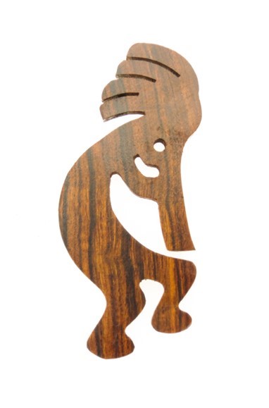 Kokopelli Magnet - Ironwood Carving  |  EarthView