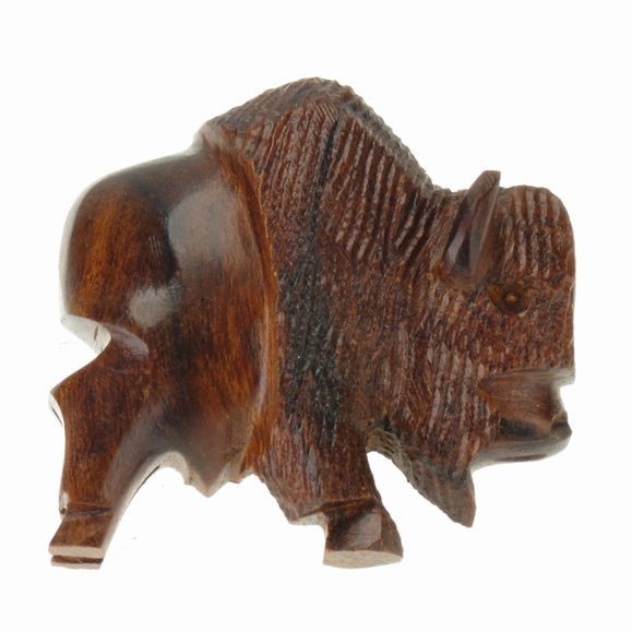 Buffalo 3-D Magnet - Ironwood Carving  |  EarthView