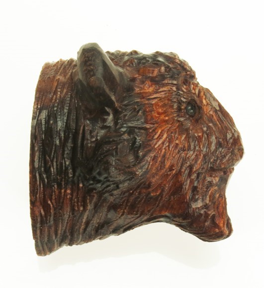 Buffalo Head Magnet - Ironwood Carving  |  EarthView