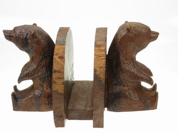 Bears Sitting Napkin Holder - Ironwood Carving  |  EarthView