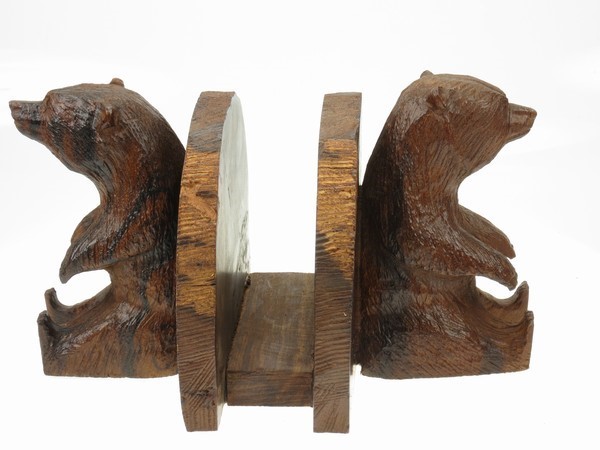 Bears Sitting Napkin Holder - Ironwood Carving  |  EarthView