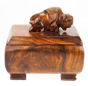 Buffalo Box - Ironwood Carving  |  EarthView