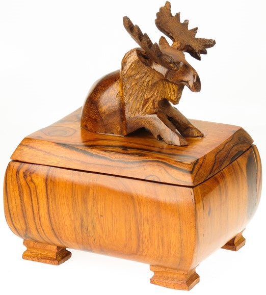 Moose Box - Ironwood Carving  |  EarthView