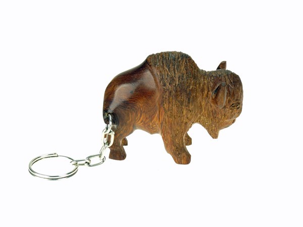 Buffalo 3-D Keychain - Ironwood Carving  |  EarthView
