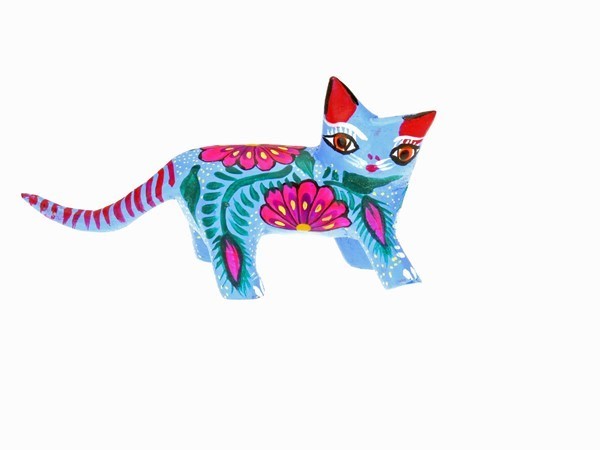 Cat - Oaxacan Wood Carving  |  EarthView