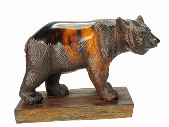 Black Bear with detail - Ironwood Carving  |  EarthView