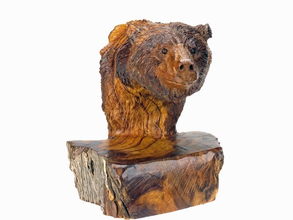 Bear Bust - Ironwood Carving  |  EarthView