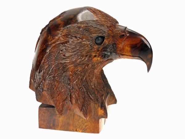 Eagle Bust - Ironwood Carving  |  EarthView