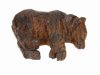 Bear sleeping - Ironwood Carving  |  EarthView