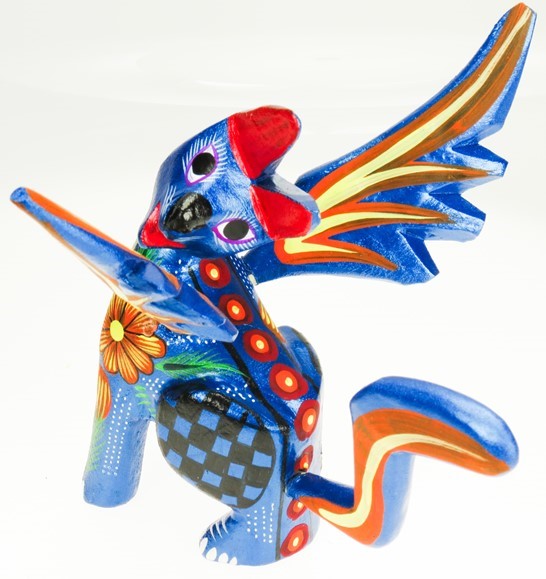 Cat with wings - Oaxacan Wood Carving  |  EarthView