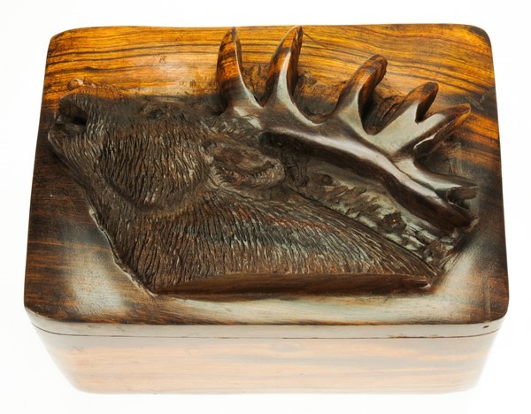 Elk Box smooth - Ironwood Carving  |  EarthView
