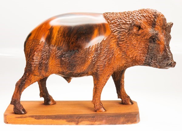 Javelina on base - Ironwood Carving  |  EarthView