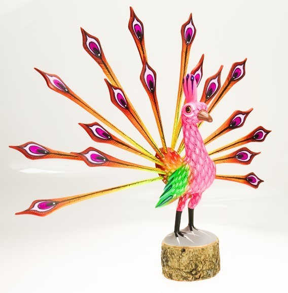 Peacock - Oaxacan Wood Carving  |  EarthView