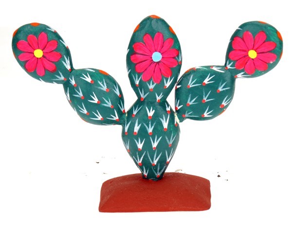 Prickly Pear Cactus - Oaxacan Wood Carving  |  EarthView