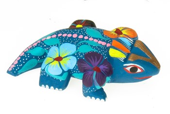 Horned Toad - Oaxacan Wood Carving  |  EarthView