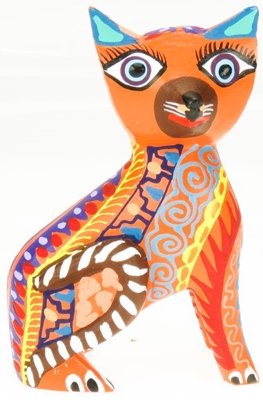 Cat sitting - Oaxacan Wood Carving  |  EarthView