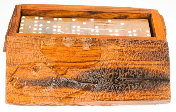 Rustic Moose Domino Set - Ironwood Carving  |  EarthView