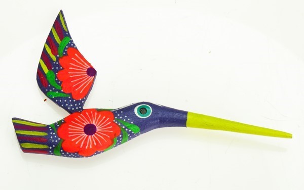 Hummingbird Magnet - Oaxacan Wood Carving  |  EarthView