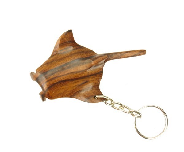 Manta Ray Keychain - Ironwood Carving  |  EarthView