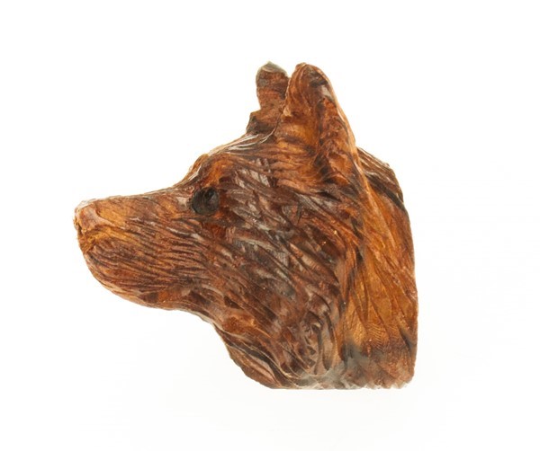 Wolf Head 3-D Magnet - Ironwood Carving  |  EarthView