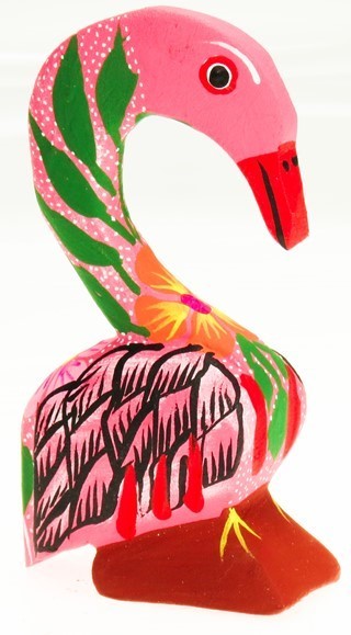 Flamingo - Oaxacan Wood Carving  |  EarthView