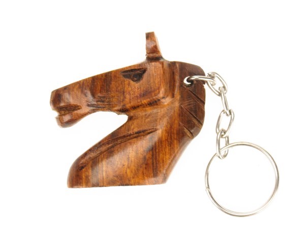Horse Head 3-D Keychain - Ironwood Carving  |  EarthView