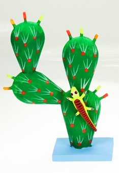 Prickly Pear Cactus - Oaxacan Wood Carving  |  EarthView