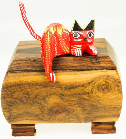 Shelf Cat - Oaxacan Wood Carving  |  EarthView