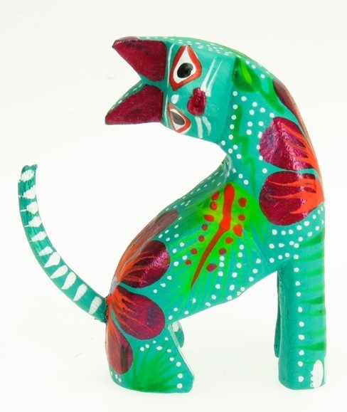 Cat sitting - Oaxacan Wood Carving  |  EarthView