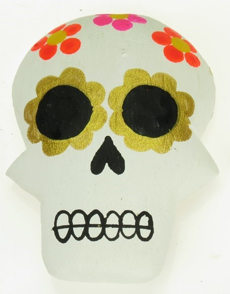 Skull Magnet - Oaxacan Wood Carving  |  EarthView