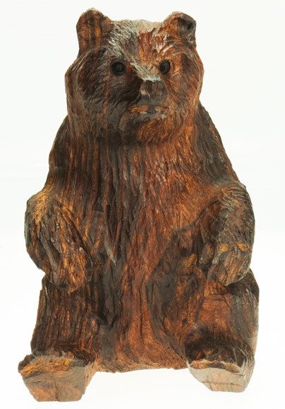 Sitting Bear - Ironwood Carving  |  EarthView