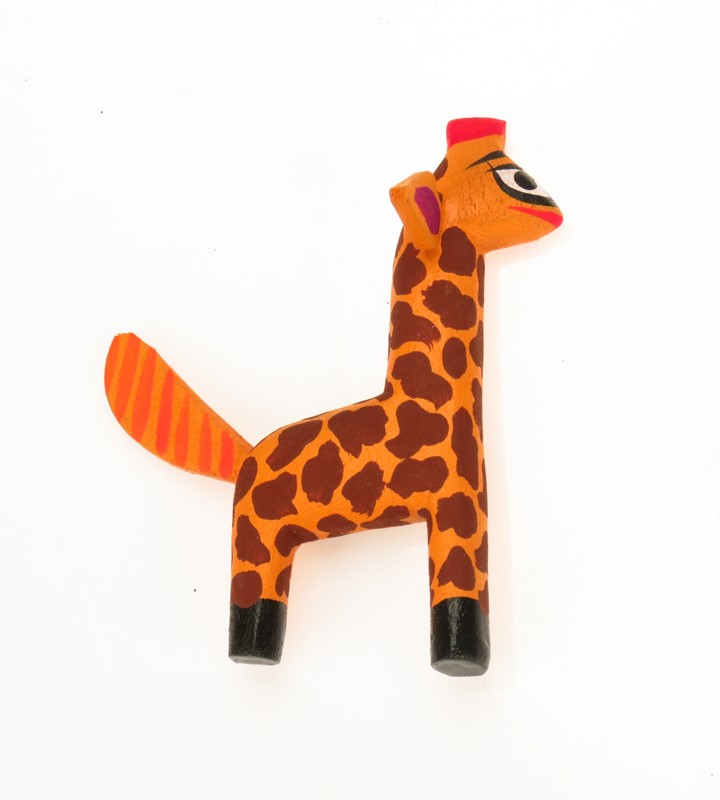 Giraffe Magnet - Oaxacan Wood Carving  |  EarthView