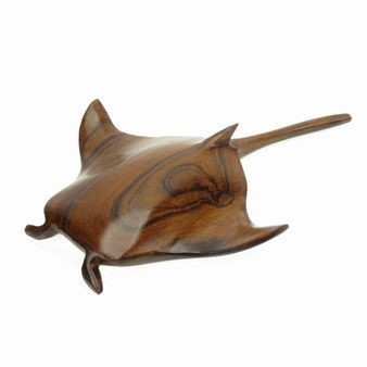 Manta Ray 3D Magnet - Ironwood Carving  |  EarthView