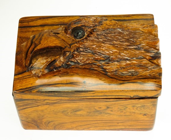 Eagle Box smooth - Ironwood Carving  |  EarthView