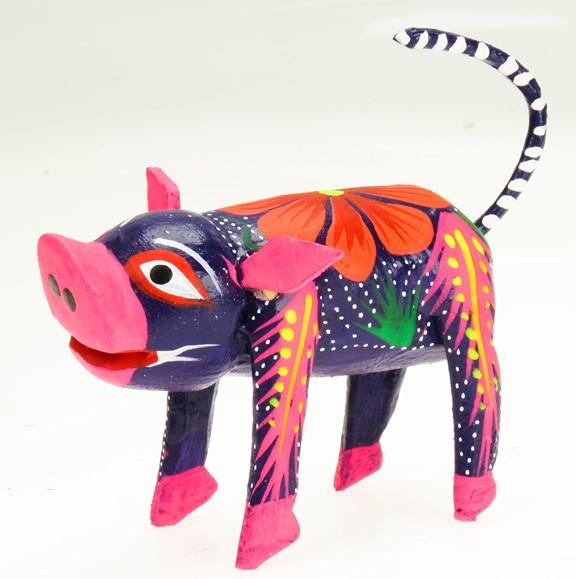 Pig - Oaxacan Wood Carving  |  EarthView