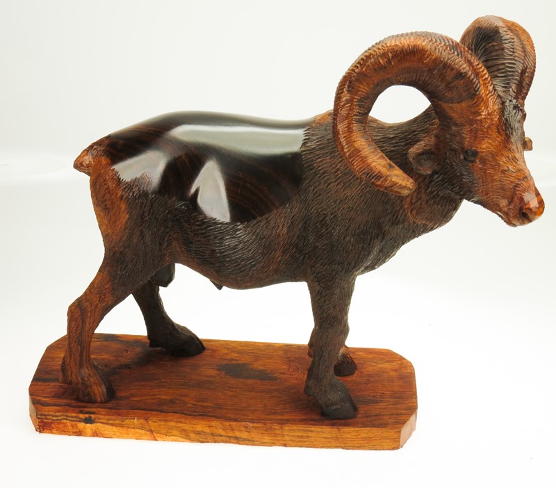 Big Horn Sheep - Ironwood Carving  |  EarthView