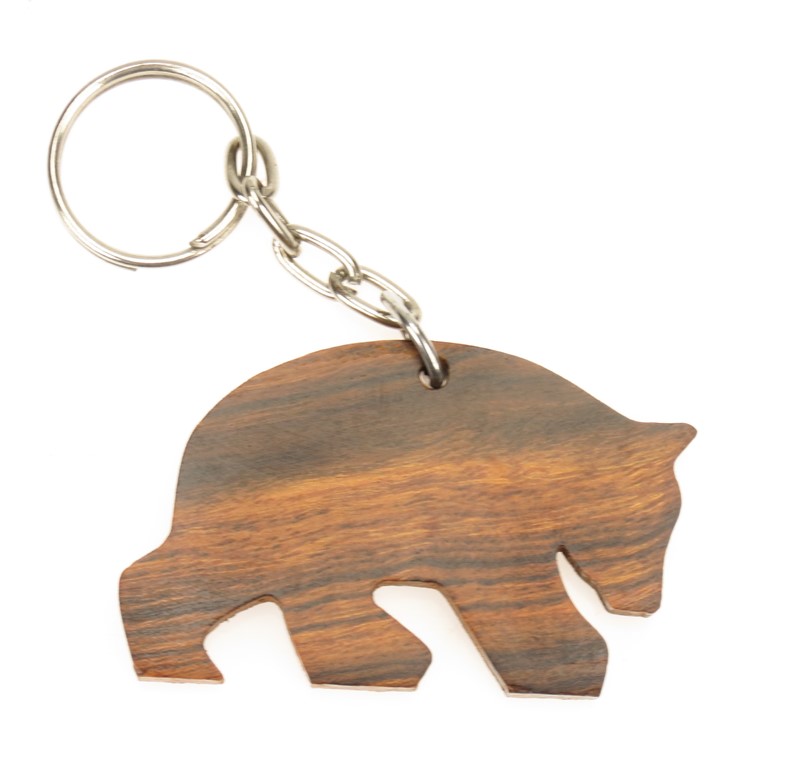 Black Bear Silhouette Keychain