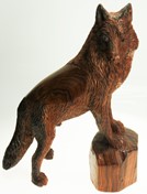 View Detailed Wolf on stump