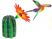 View Cactus with hummingbird