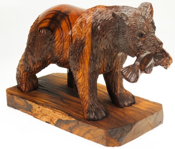 View Grizzly Bear with fish, detailed
