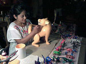 Oaxacan artist painting 