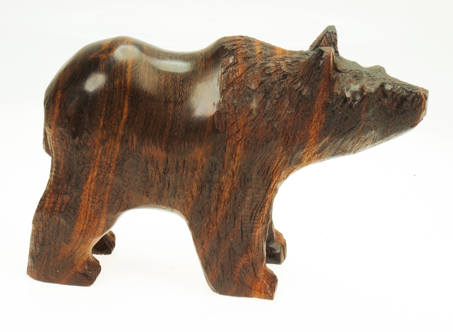 Grizzly Bear Ironwood Carving EarthView
